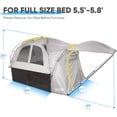 thumbnail image 6 of Quictent Pickup Truck Tent for Full Size Short Bed (5.5'-5.8'), Waterproof PU2000mm 2-Person Sleeping Capacity Truck Bed Tent with Removable Awning, Rainfly ＆ Storage Bag Included (Green&Yellow), 6 of 8