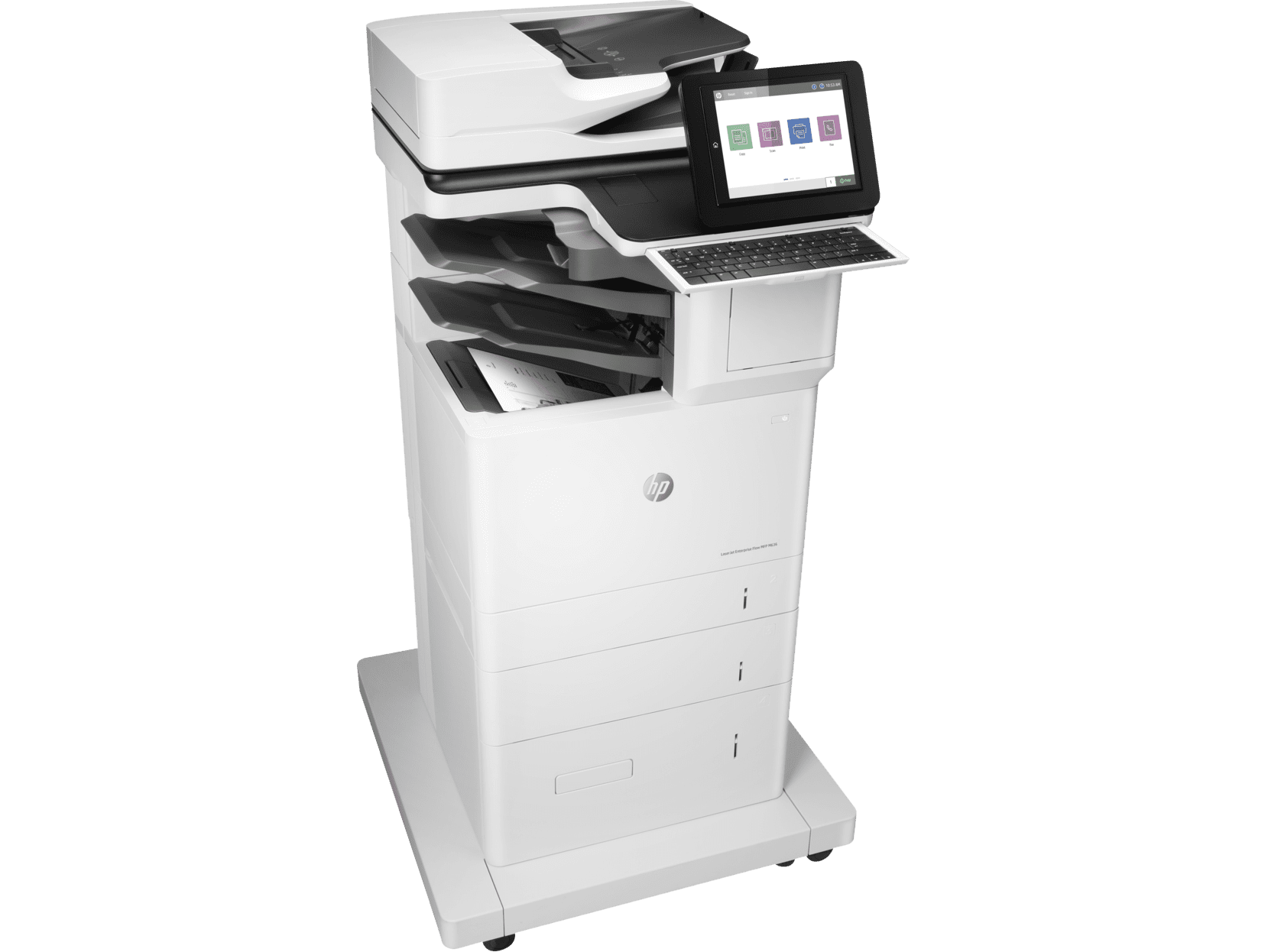 HP LaserJet Enterprise Flow MFP M636z Laser Printer, Black And White Mobile