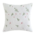 thumbnail image 2 of Funda de almohada con diseño de árbol de Navidad bordado, súper suave y cómoda, con cremallera, fácil de cambiar, adecuada para sofá cama y sala de estar., 2 of 6