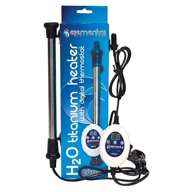 Elemental Solutions H2O Titanium Heater with Digital Thermostat, 200W