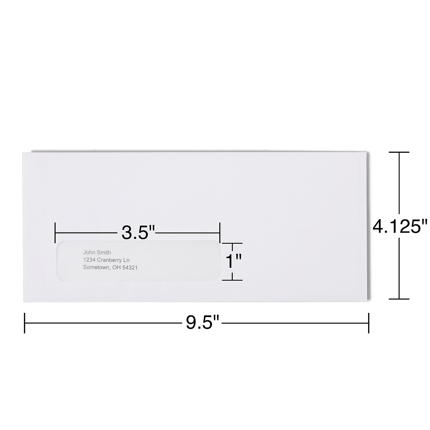Staples Gummed Business Envelope 4 1/8" x 9 1/2" White Wove 500/BX(SPL381937)