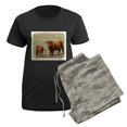thumbnail image 5 of CafePress - Highland Cow With Calf 9Y316D 048 Pajamas - Women's Short Sleeve Print T-Shirt and Pants Dark Cotton Pajama Set, 5 of 7