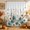 White, variant on Teal Tulips Spring Shower Curtain, Waterproof Shower Curtains for Bathroom, Garden Floral Butterflies Blue Grey Washable Fabric Bathtub Curtain Set Bath Decor with 12 Hooks Extra Long 72"x96"