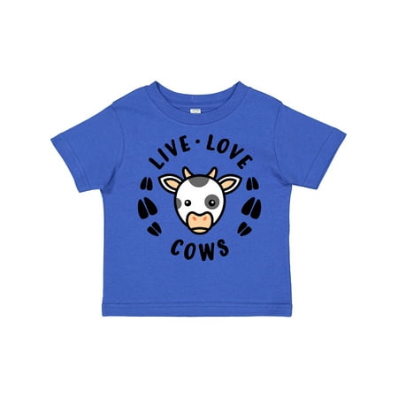 

Inktastic Live Love Cows Gift Toddler Boy or Toddler Girl T-Shirt