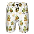 thumbnail image 4 of Kdxio Lovely Avocado Pattern Mens Casual Shorts - Drawstring Summer Beach Sports Shorts for Men, 4 of 9