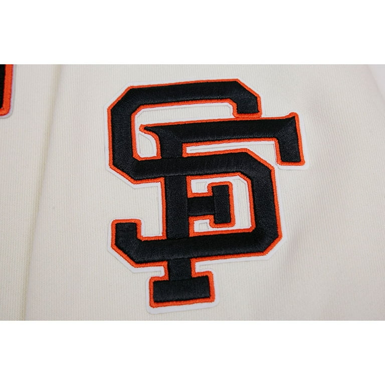 Men's Pro Standard Cream San Francisco Giants Cooperstown Collection Retro Old English Pullover Sweatshirt Size: Medium