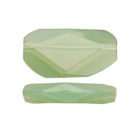 Octagon Acrylic (Acrylic Beads, Faceted Octagon, Semi-Transparent Pale Green, 45x24mm pack of 13 (3-pack Value Bundle), SAVE)