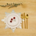 thumbnail image 5 of Round Placemats, Table Placemats, Washable Heat-Resistant Snowflake Placemats for Holiday Wedding Party, Durable Stain-Resistant PVC Round Placemat 15 Inch Diameter, 5 of 6