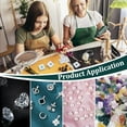 thumbnail image 6 of 48Pcs Plastic Jewelry Loose Diamond Gems Storage Boxes with Velvet Inside & Clear Window Square White 4x4x1.5cm, 6 of 6