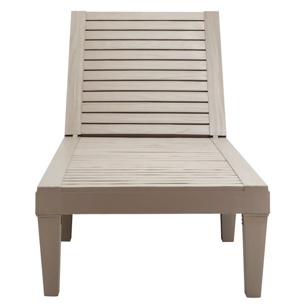 Aimee Lii Outdoor Recliner Chair with 5-Position Adjustable Backrest, Patio Loungers, Brown