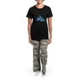 thumbnail image 4 of CafePress - Shark Women's Dark Pajamas - Women's Short Sleeve Print T-Shirt and Pants Dark Cotton Pajama Set, 4 of 7