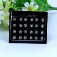 thumbnail image 4 of HLONK 12Pairs/Set Unisex Rhinestone Inlaid Magnetic Stud Earrings Non Piercing Jewelry, 4 of 5