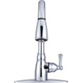 thumbnail image 4 of Dura Faucet Robinet DF-PK160-CP Utilisé pour Cuisine; Pièce Unique 8 Pouces Montage sur Plateau; Bec Rétractable 15 Pouces; Poignée à Levier Unique; Chromé/plastique; Application 1 Trou/3 Trous, 4 of 7