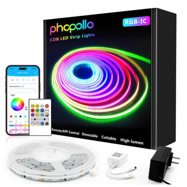 Tira de Luces LED phopollo RGB Smart IC 5m Flexible 24V