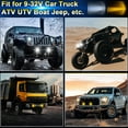 thumbnail image 7 of From China Litampo 4 inch Round Off Road Lights Pods Aluminum with Strobe Amber 80W 12000LM DRL Spot Off Road Work Light Bar with 2 Leads Wiring Harness Kit for Jeep SUV Truck Hunters 2 Pack, 7 of 7