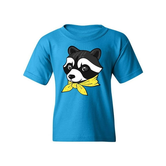 Raccoon With A Yellow Scarf T-Shirt Juniors -Image by Shutterstock, x-Large