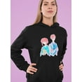 thumbnail image 2 of Manga Couple Yukata Kimono Hoodie Women -Image by Shutterstock, Female Small, 2 of 4