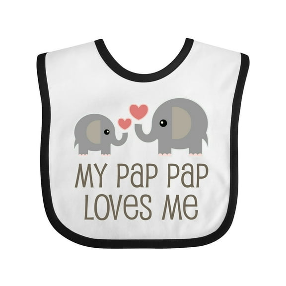 Inktastic My Pap Pap Grandpa Loves Me Boys or Girls Baby Bib