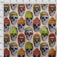 thumbnail image 3 of oneOone Viscose Chiffon Orange Fabric Skull Craft Projects Decor Fabric Printed By The Yard 42 Inch Wide, 3 of 4