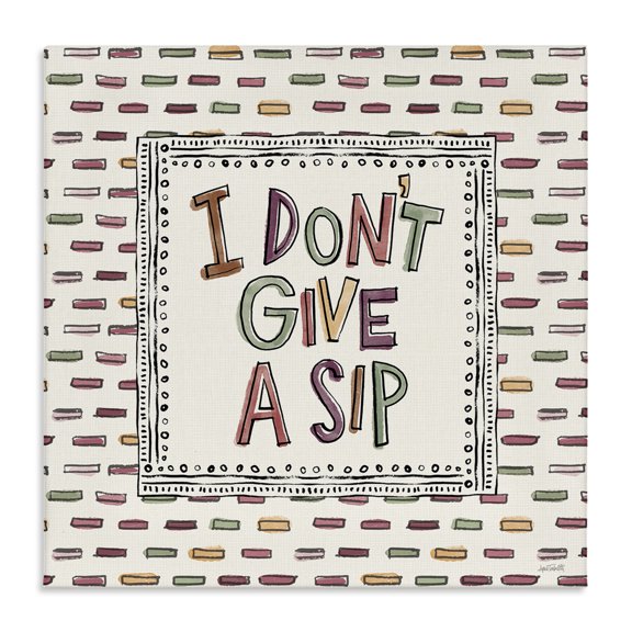 Stupell Industries Eclectic Wine Sip Sentiment Canvas Art, 17 x 17, by Anne Tavoletti