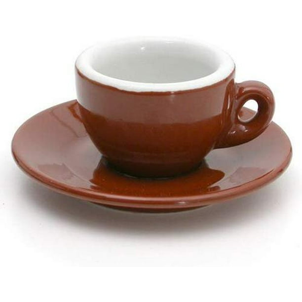 Nuova Point Sorrento Brown Espresso Cup & Saucer Set One Dozen