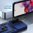 thumbnail image 6 of for Samsung Galaxy S21 FE 5G case,Slide Camera Cover HD Screen Protector  Grade Non-Slip Shockproof Kickstand Protective for Galaxy S21 FE 5G Case (Classic Blue), 6 of 7