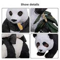 thumbnail image 4 of Juego de 3 piezas de figuras de panda sólidas, juego familiar de figuras de animales de la selva de plástico realistas de 2-4 pulgadas con pandas de bambú y bebé, adornos educativos para pasteles, 4 of 5