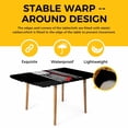 thumbnail image 4 of Black American Flag Table Cloths for 4 Foot Rectangle Tables, Vintage Red Hockey Star Strip Flag Patio Waterproof Elastic Fitted Tablecloths, Washable Rectangular Table Cover for Camping, 4 of 8