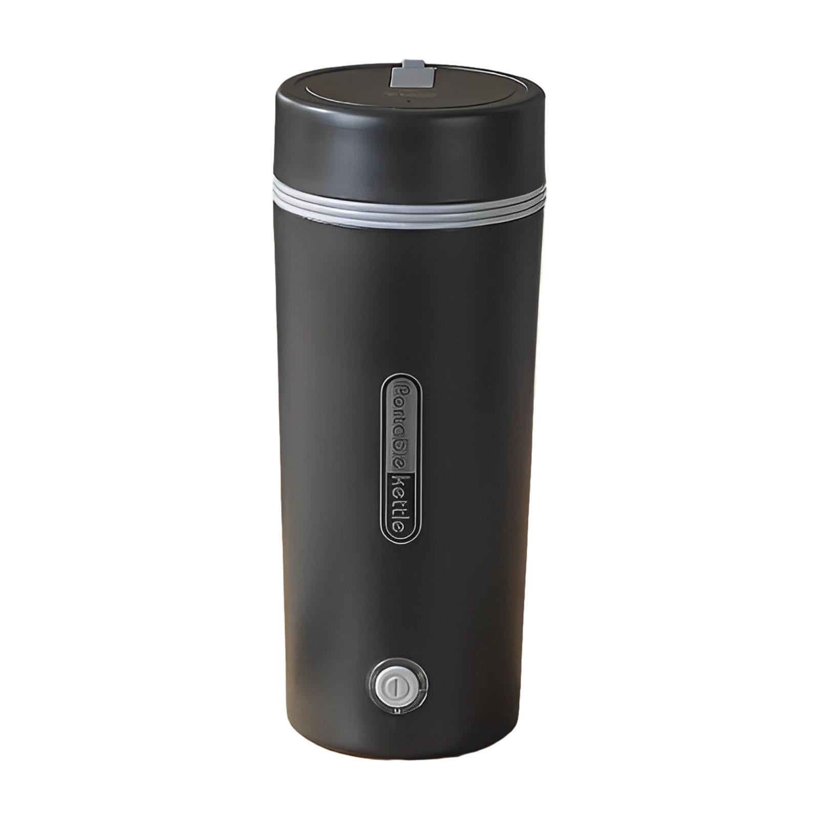 Portable Electric Heating Kettle Tea Hot Water Kettle Stainless Steel Multipurpose 350ml Small Water Boiler for Tea Milk Home Black