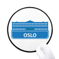 thumbnail image 1 of Oslo Norvégien Bleu Point de Repère Motif Tapis de Souris Bureau Rond Mat pour Ordinateur, 1 of 2