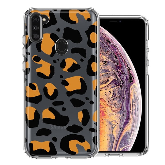 MUNDAZE for Samsung Galaxy A11 Classic Animal Wild Leopard Jaguar Print Double Layer Phone Case Cover