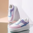 thumbnail image 4 of Comfortable sports shoesBlock Lace-up Front Flatform Skate Shoes, 4 of 7