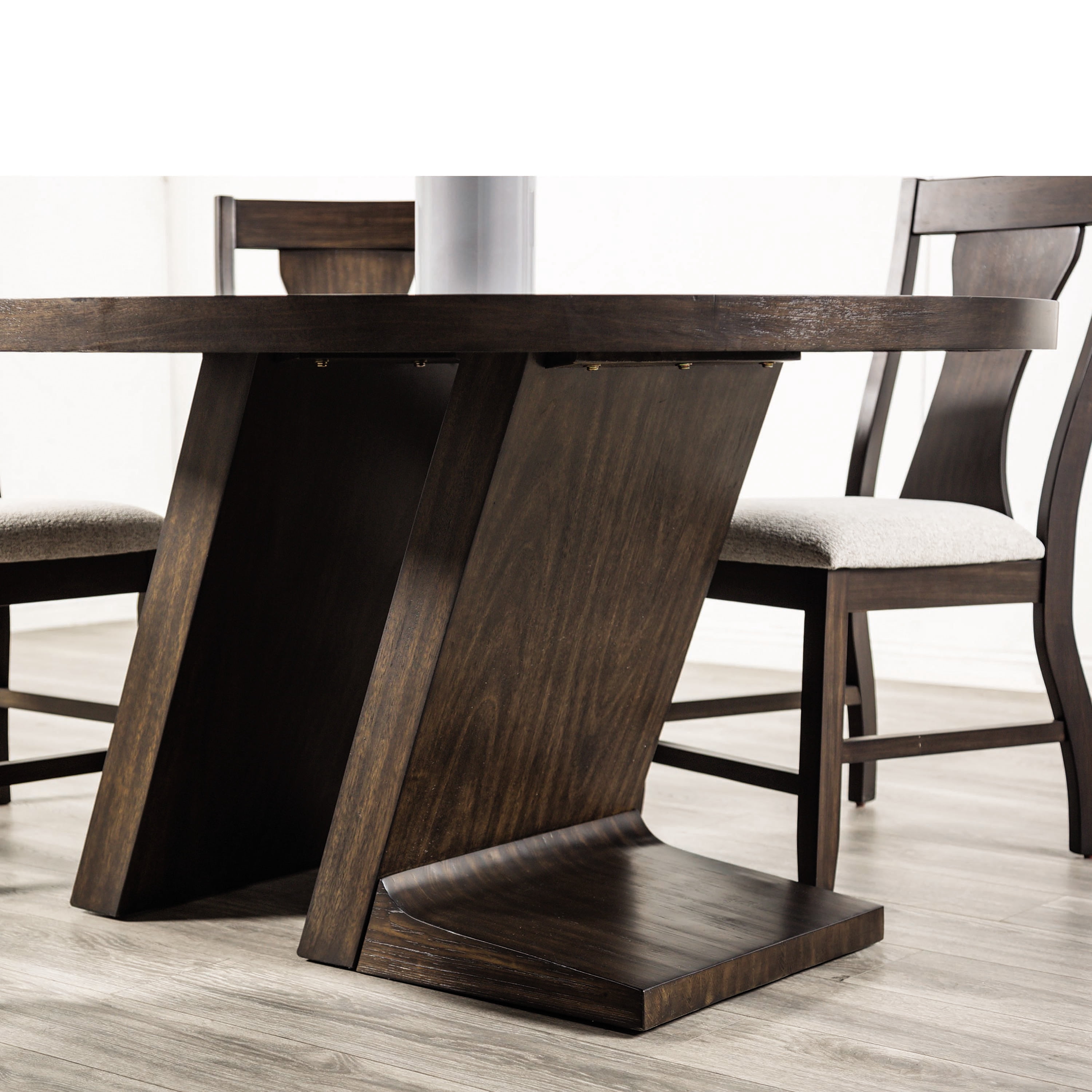 Furniture of America Rhiannon Solid Wood 54-inch Round Dining Table, Espresso