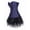 Dark Blue, variant on Corset Bustier Set Women Goth Lace 2 Pieces Set Shapewear Lace up Victorian Outfits Female Gold L