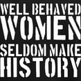 thumbnail image 3 of CafePress - Well Behaved Women Seldom Make History Women's Dar - Women's Short Sleeve Print T-Shirt and Pants Dark Cotton Pajama Set, 3 of 7
