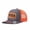 Brown and orange, variant on USA Leather Patch Trucker Hat, Adjustable Snapback Cap for Men Women, Vacation Travel Daily Outdoor Wear