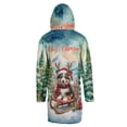 thumbnail image 2 of Merry Christmas Santa Reindeer Antlers Miniature American Shepherd Sleigh Xmas Winter Holiday All Over Print 3D Hooded Duffle Toggle Coat MAS Dog Lover Gifts - 00023, 2 of 6