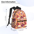 thumbnail image 2 of Yield Skull rock record Print Backpack for Women Men, Lightweight Casual Travel Daypack, Classic Basic College Backpack, Middle School Bag, 2 of 5