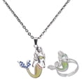 thumbnail image 1 of Qarigey Women Mood Change Color Moon Jewelry Ring Set Charm Shape Necklace Gem Ropa, zapatos y accesorios Miscelánea Sirena, 1 of 1