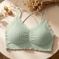 thumbnail image 7 of PNTUTB Bras for Women Back-Highlighting Lingerie Lace Bandeau Double-Strap Cross-Back Underwear V-Neck Pushing-Up Comfortable Anti-Sagging Bra, 7 of 7