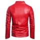 thumbnail image 4 of Chaqueta de piel y forro polar para hombre, chaqueta de moto, chaqueta de piel cálida Pompotops oipoqjl13706, 4 of 9