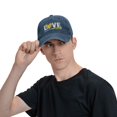 thumbnail image 6 of Baseball Softball Baseball Cap Vintage Soft Washed Denim,Golf Dad Hat Adjustable Trucker Hats for Men Women Unisex Adult,Navy Blue, 6 of 6
