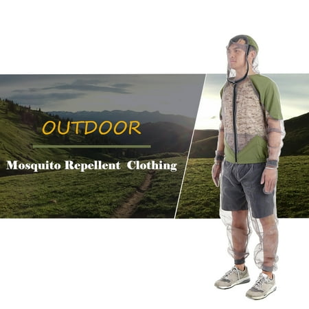 Spirastell Fishing Jacket Mosquito Suit Mesh Suit Mesh Mesh Mosquito Suit Summer Wear Fine Cover Breathable Body Mesh Men Fine Net Cover Mesh Summer Wear Net Cover Rookin