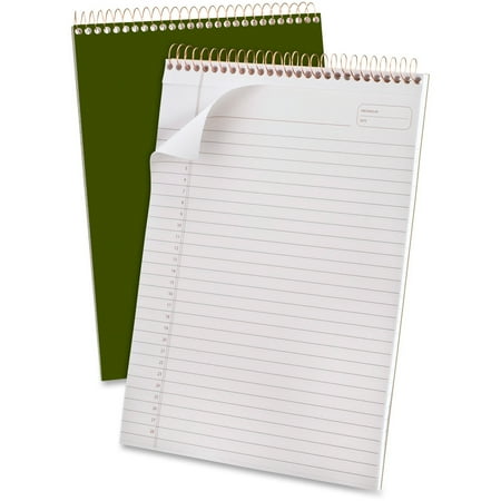 Ampad Gold Fibre Wirebound Writing Pad w/Cover 8 1/2 x 11 3/4 White Green Cover 20811
