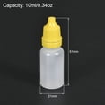 thumbnail image 2 of Uxcell 0.34 oz Small Mouth Empty Squeezable Drop Bottles Plastic Yellow 10 pcs, 2 of 6
