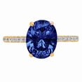 thumbnail image 7 of Solitaire with Accents Engagement Ring for Women - 2.21ct Simulated Tanzanite in 14K Yellow Gold Promise Ring, 7 of 7