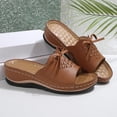 thumbnail image 5 of Barefoot Sandals Women, Cute Sandals for Women, Slip-On Wedge Sandals With Arch Support - Lightweight Comfortable Open Toe Slippers Soft Insole & Anti-Slip Sole Boho Slingback Sandals, Light Brown 7, 5 of 7