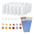 thumbnail image 1 of 20 Tiras 120 Botes Tiras de Pintura VacíAs y 20 Pinceles de Pintura Contenedores de Almacenamiento de PláStico Transparente para Tazas de Pintura, 3 Ml/0,17 Oz, 1 of 5