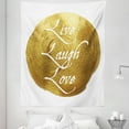 thumbnail image 1 of Live Laugh Love Tapestry, Inspirational Words Life Message on a Big Color Spot Modern Design, Fabric Wall Hanging Decor for Bedroom Living Room Dorm, 5 Sizes, Pale Coffee Yellow, by Ambesonne, 1 of 1