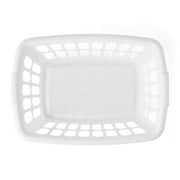 Starplast 1.5-Bushel Rectangular Plastic Laundry Basket, White, 6 Pack